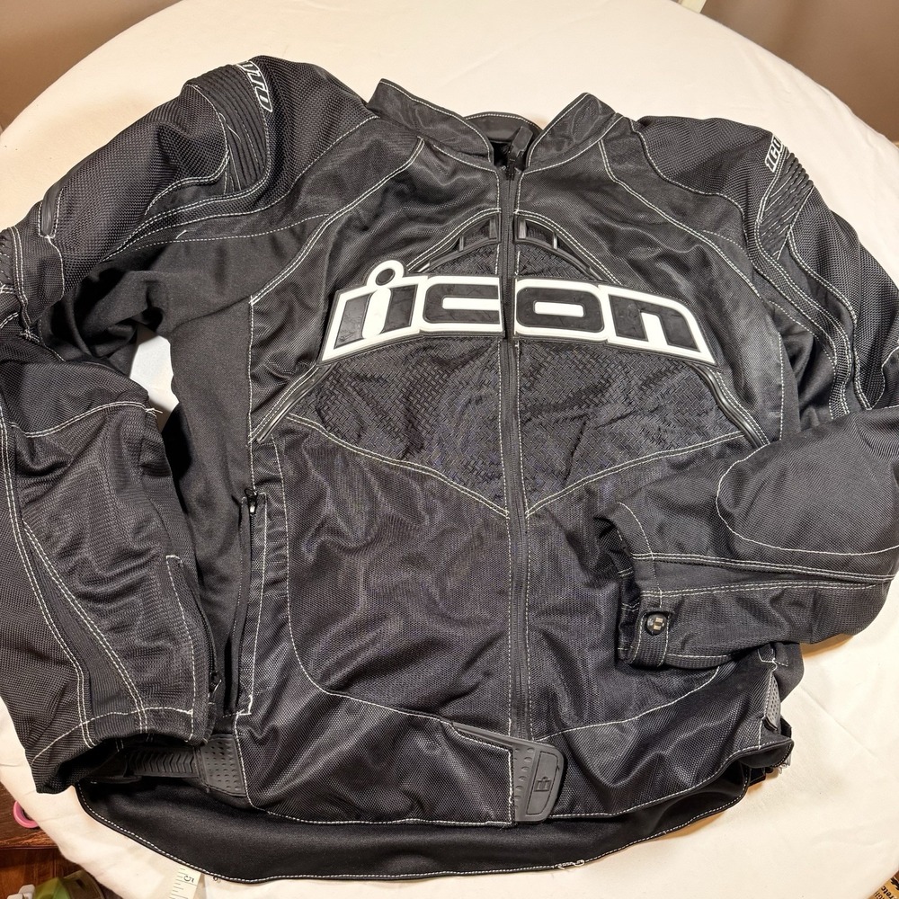 Icon Contra Performance Series Textile Motorcycle Jacket XXL Padded‎ Motorsports